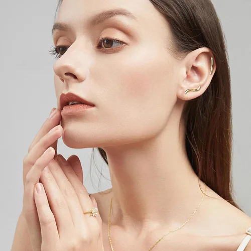 Vista 3 de Besteel Juego de 6 pares de aretes de acero inoxidable de 0.56 oz para cartílago de circonita cúbica para mujeres y niñas, flor de ópalo, hélice