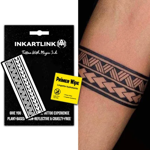 Vista 12 de INKARTLINK Tatuajes temporales semipermanentes, tatuajes de brazo realistas, impermeables y no reflectantes, embalaje exquisito, diseño único