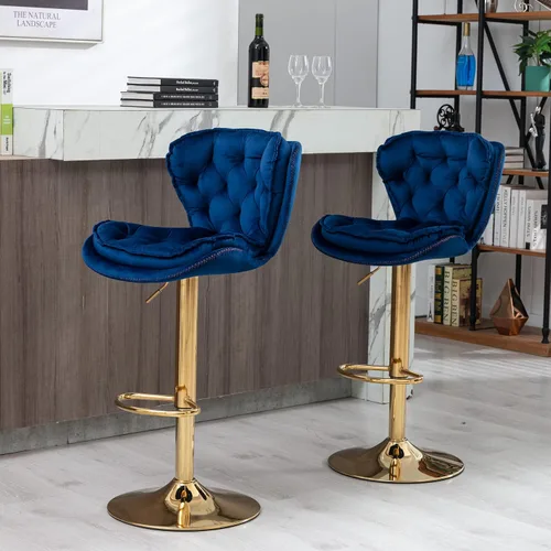 Vista 9 de Juego de 2 taburetes de bar giratorios modernos, taburete de bar de altura de mostrador con respaldo, taburete de bar de altura ajustable de Negro