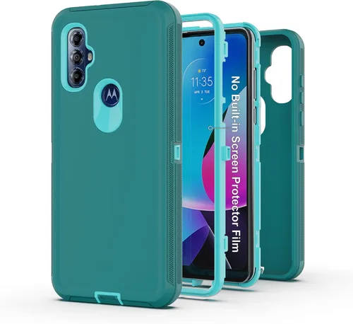 Vista 8 de Funda protectora resistente para Moto G Play 2023, con cubierta de protección de goma resistente a prueba de golpes [3 en 1] para Motorola G Play