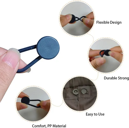 Vista 5 de 12 extensores de botón para jeans, extensor de cintura para jeans, extensor de botón, extensores de botón para pantalones para hombres, extensor