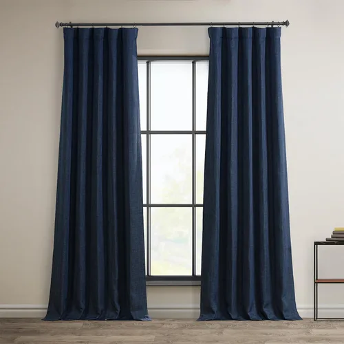 Vista 40 de HPD Half Price Drapes - Cortinas de lino sintético para sala de estar (2 paneles) - 50 pulgadas de ancho x 96 pulgadas de largo - Cortinas