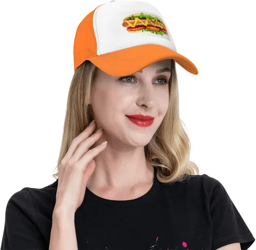 Vista 7 de Gorra de béisbol para perros calientes para mujeres, hombres y adolescentes, divertidos sombreros de camionero para decoración de fiestas