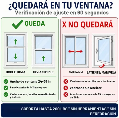 Vista 2 de Ivation - Soporte de CA para ventana, acero resistente sin taladro, soporta 200 libras No Tools Air Conditioner Mount for Single & Double Hung