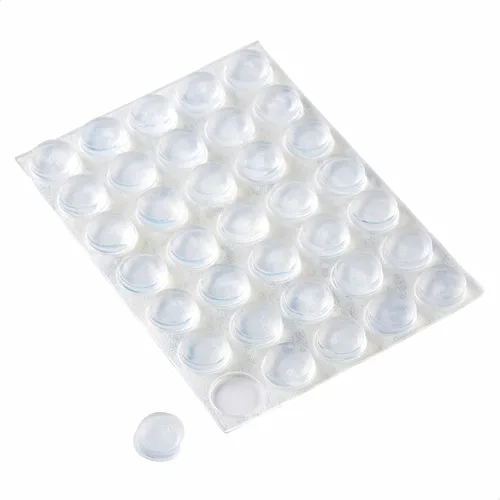 Vista 4 de Amazon Basics Parachoques para puerta de gabinete, almohadillas autoadhesivas transparentes para protección de superficie y reducción de ruido, 300