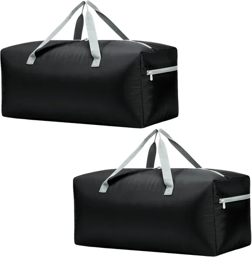 Vista 7 de iFARADAY - Bolsa de lona plegable, 30 pulgadas/75 litros, color negro Negro-75L