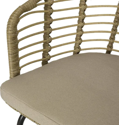 Vista 5 de Christopher Knight Home Randy - Juego de sillas de comedor para exteriores, beige + marrón claro + negro