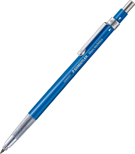 Vista 2 de STAEDTLER Mars - Portaminas técnico mecánico, 0.079 pulgadas (#2) con sacapuntas incorporado - Lápiz para dibujo y bocetos con clip metálico