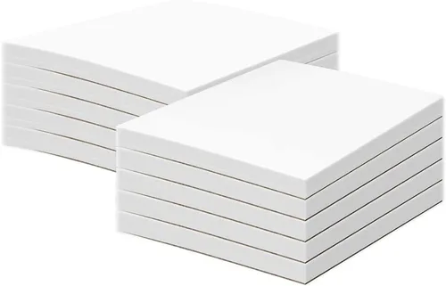Vista 11 de 3" x 5" White Memo Pads w/ Chipboard on the Back – Blank White Writing Pads for Taking Notes, To-Do Lists, Reminders, Sketches Gummed Top, Easy