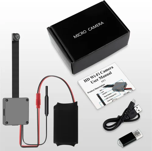Vista 6 de Cámara oculta Cámara espía WiFi inalámbrica cámara de video oculta 1080P Mini cámara oculta espía cámara portátil de niñera grabadora de video
