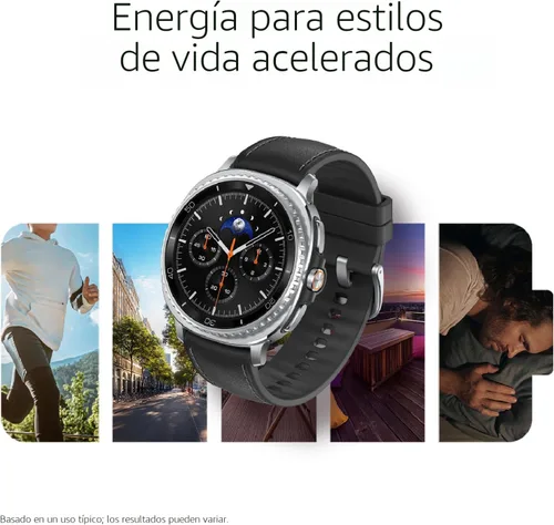 Vista 7 de Samsung Galaxy Watch 8 Classic (2025) - Reloj inteligente Bluetooth de 46 mm, diseño de cojín, bisel giratorio, botón rápido, entrenador de dormir