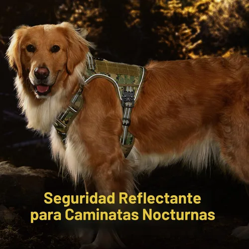 Vista 5 de PawsPassion Arnés para perro sin tirones para perro mediano y grande, arnés táctico ajustable resistente, chaleco de servicio Voyager con mango