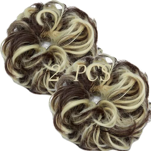 Vista 20 de OMGREAT Extensiones de cabello de moño desordenado, rizado, ondulado, recogido, sintético, para coleta, accesorios para el cabello para mujeres