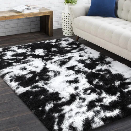 Vista 89 de EVOIONOS Alfombra Redonda Negra para Dormitorio, 4x4 Pies Alfombra de Área Circular Suave y Esponjosa para Sala de Estar, Alfombra Circular de Felpa