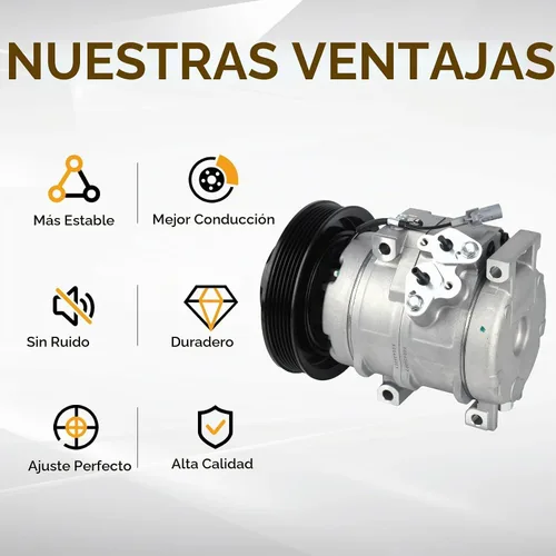 Vista 6 de PAROD Compresor de aire acondicionado CO27000C con embrague apto para Toyota Corolla 2003-2008, Matrix 1.8L L4 2003-2008