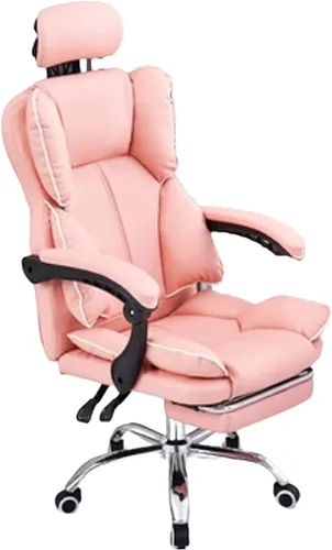 Vista 11 de Silla de oficina, silla de escritorio, silla de computadora, silla de computadora rosa, silla de oficina ergonómica, silla de oficina de cuero