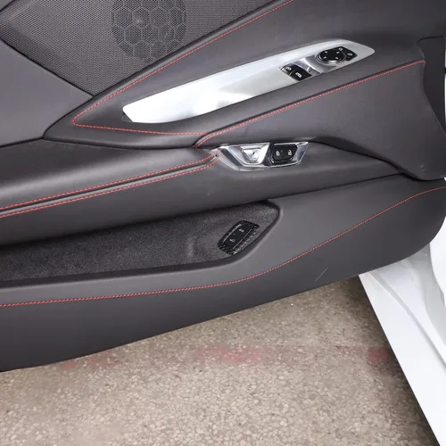 Vista 4 de Sekhyna Cubierta de botón del interruptor del maletero compatible con Corvette C8 Stingray 2020 2021 2022 2023 fibra de carbono real / ABS 1 pieza