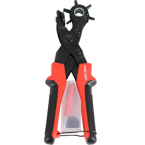 Vista 8 de Perforadora de agujero para cinturón, herramienta de punzonado de cuero resistente, perforadora ajustable para cinturones