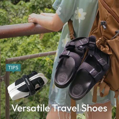 Vista 3 de Mijily AIR - Sandalias unisex sostenibles de viaje Pro 4 en 1 con soporte de arco