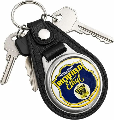 Vista 44 de Brotherhood Round Key Chain for Vintage Motor Oil, Petroleum, and