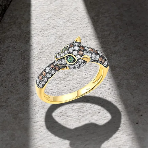 Vista 3 de Santuzza Anillo de plata de ley 925 con piedras preciosas para mujer