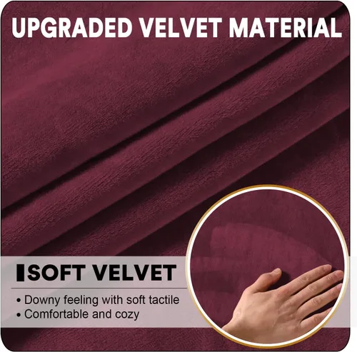Vista 117 de OKYUK Fundas para sofá modular, 3 piezas, fundas de cojín de terciopelo para sofá, en forma de L, funda de cojín separado para sofá, protector
