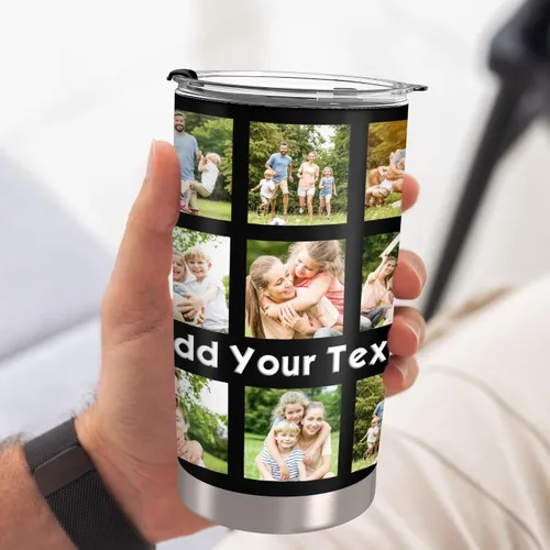 Vista 7 de Taza personalizada con foto y texto para hombres y mujeres, regalo para papá, mamá, familias y amigos, taza de viaje con foto e imagen
