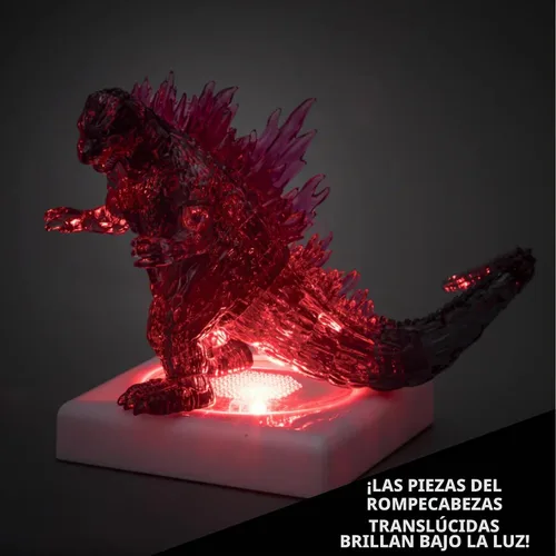 Vista 7 de Bepuzzled, Godzilla Ultra Deluxe - Rompecabezas de cristal 3D, para amantes de Godzilla, coleccionistas y rompecabezas a partir de 12 años