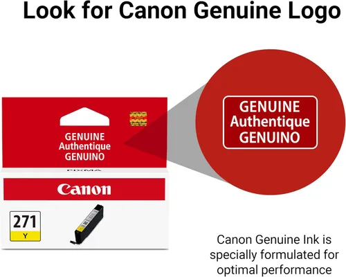 Vista 5 de Canon CLI-271 Amarillo compatible con impresoras TS5020, TS6020, TS8020, TS9020 (paquete de 2)