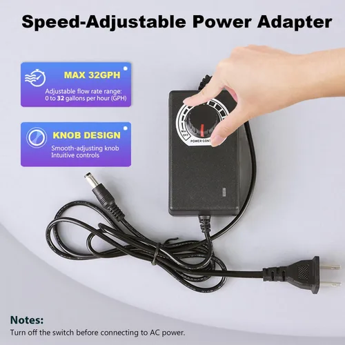 Vista 3 de Bomba eléctrica de transferencia de agua de 110V, velocidad ajustable para máquina de hielo, máquina de café, refrigeración por agua, sifón