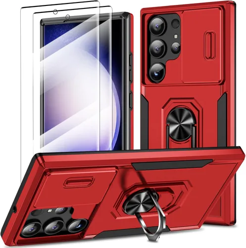 Vista 60 de Funda magnética para Samsung Galaxy Note 20 Ultra con soporte de anillo [con protector de pantalla] [Compatible con carga inalámbrica MagSafe] Funda