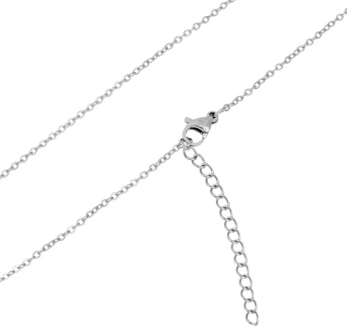 Vista 4 de Edforce Stainless Steel Conjunto de collar y pendientes con colgante de corazón para mujeres y niñas.