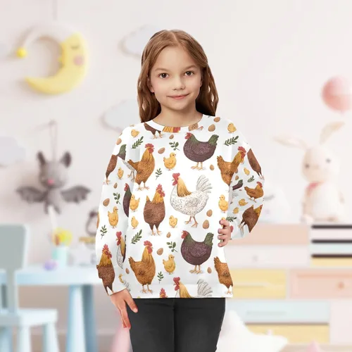 Vista 83 de Plaaee Sudadera de forro polar de manga larga con cuello redondo para niños o niñas, estampado de camiones monstruos, 4T