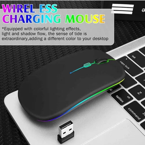 Vista 4 de UrbanX Ratón recargable Bluetooth para Lenovo ThinkPad E15 Gen 2, mouse inalámbrico Bluetooth diseñado para portátilPCMaciPad