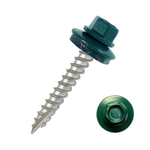 Vista 9 de EAGLE 1 Tornillos para Techos de Metal #10 - Tornillos Autorroscantes con Cabeza Hexagonal Pintada y Arandela de Goma EDPM para Metal a Madera