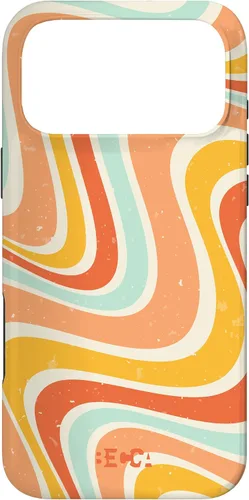 Vista 22 de Retro Groovy Liquid Swirl Hippie 70's 80's Psychedelic Phone Case para iPhone 17