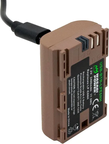 Vista 5 de Wasabi Power Batería USB (Serie Ginger) LP-E6NH Reemplazo para Canon EOS 5D Mark III/IV, 5DS, 5DS R, 6D, 6D Mark II, 7D, 7D Mark II, 70D, 80D, 90D