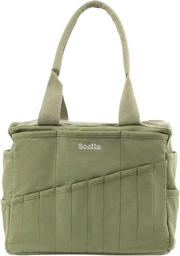 Vista 9 de Soolla Bolsa de estudio: organizador de almacenamiento de suministros de arte y bolsa de herramientas de cerámica, bolsa lavable, bolsa de hilo