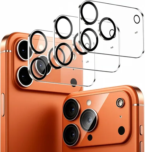 Vista 17 de [Paquete de 3] Protector de lente de cámara compatible con iPhone 13 y iPhone 13 Mini, cubierta de cámara de vidrio templado 9H de alta calidad Negro