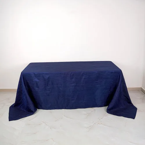 Vista 11 de Mantel rectangular de tafetán arrugado de acordeón de 90 x 132 pulgadas, manteles de boda, manteles de mesa, decoración de eventos, manteles