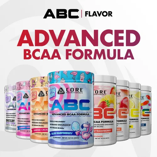 Vista 5 de Core Nutritionals Platinum ABC Advanced Intra-Workout BCAA Suplemento con 0.09 oz de glutamina, beta alanina, malato de citrulina, 20 porciones