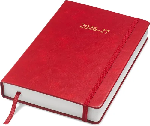 Vista 10 de Wykeham's Planificador de Agenda Diaria Ejecutiva 2025-26 – Personalización disponible – Agenda académica de mitad de año (Negro, 8.5"×5.5")