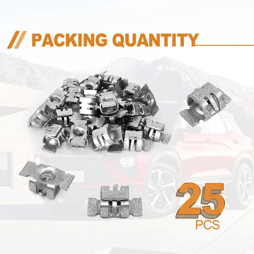 Vista 4 de 25 tuercas especiales para parachoques delantero, clip de tuerca para panel de revestimiento de parachoques - Compatible con GM - OEM 11609952