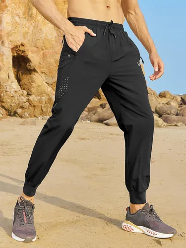 Vista 2 de NORTHYARD Pantalones deportivos de entrenamiento para hombre, ligeros, de secado rápido, pantalones deportivos para correr, gimnasio, pantalones