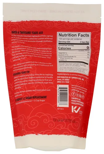 Vista 2 de Lakanto, Edulcorante Natural de Fruta del Monje, Clásico, 1.76 Libras