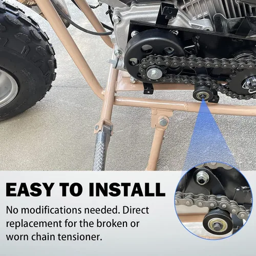 Vista 13 de Tensor de Cadena con Rodillo de 1-3/4" para Mini Bicicleta Coleman BT200X CT200U Trail CT200U-EX MiniBike TrailMaster Massimo MB200 Hensim Baja Heat