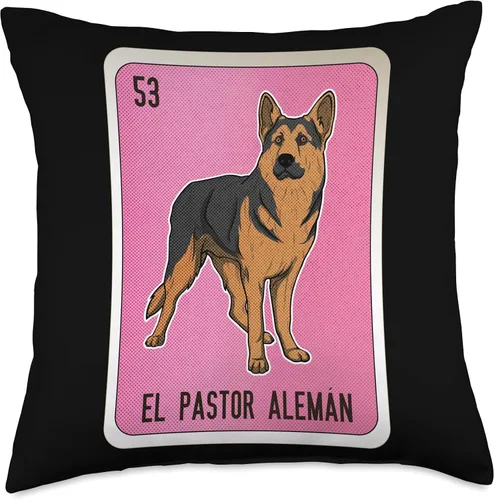 Vista 4 de El Pastor Aleman Jerga Mexicana Chicano Tarjetas de Bingo Almohada