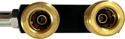 Vista 5 de Zeluga 22-161 Colector de aire de 3 vías con acoplador de conexión rápida NPT de 1/4 pulgadas, divisor de aire neumático industrial, conector