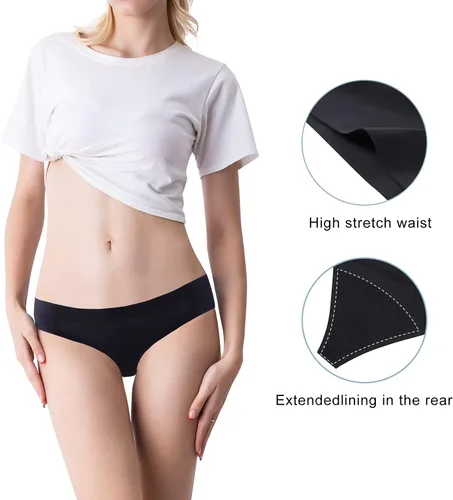 Vista 2 de SHARICCA Tangas posparto para mujer, 4 capas, ropa interior a prueba de fugas, para adolescentes, paquete múltiple