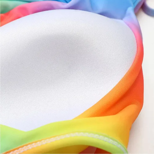 Vista 5 de SPDJUMPER Bikini de cintura alta para mujer, traje de baño de dos piezas con estampado floral